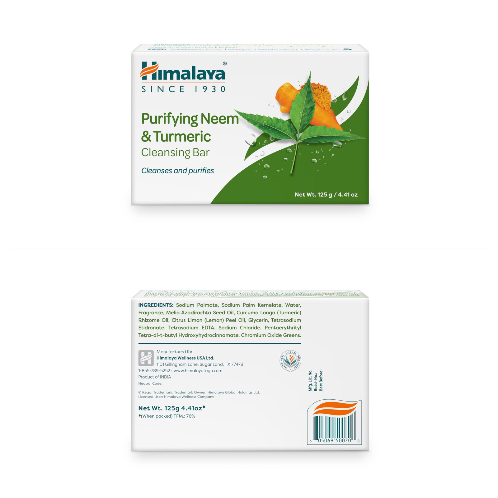 Himalaya Purifying Neem & Turmeric Cleansing 4.41 Ounce (Pack of 6), White