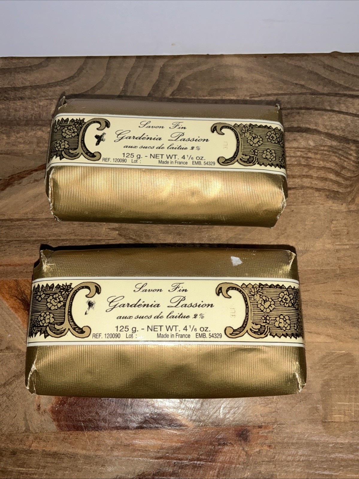 Vintage Annick Goutal Gardenia Passion Savon Fin Bar Soap Lot of 2 France NOS