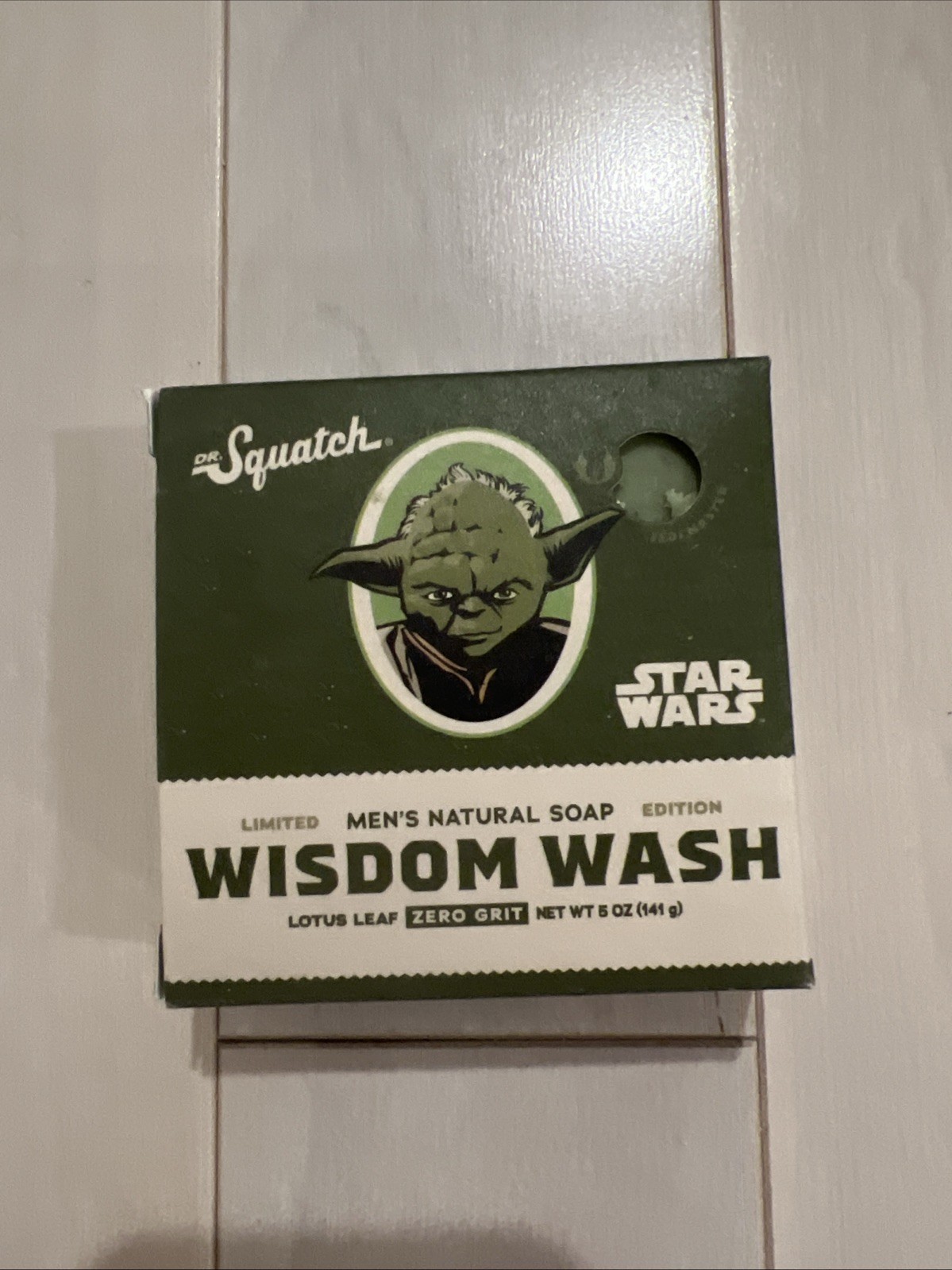 Dr Squatch WISDOM WASH Yoda Star Wars Mens 5oz Bar Soap Zero Grit