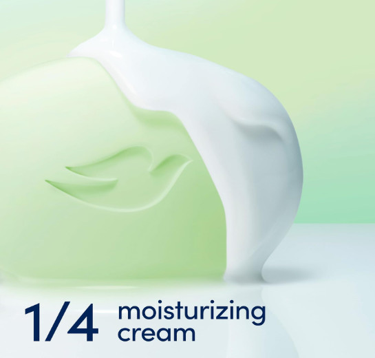 Dove Beauty Bar Sensitive 1/4 Moisturizing Cream Soap 3.75 oz, 16 bars, Cucumber