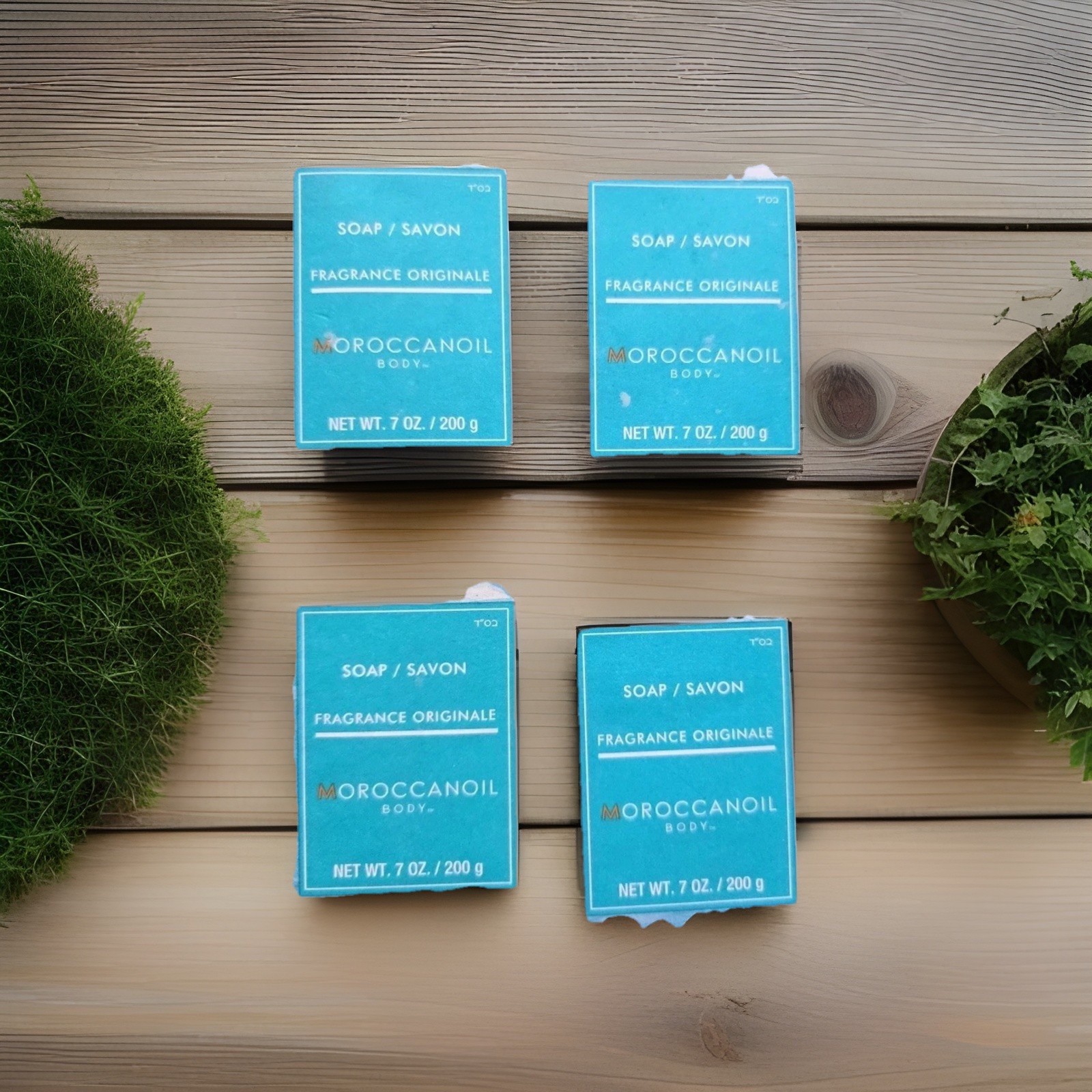 Moroccanoil Luxury Cleansing Bar Soap 7 oz Lot Of 4 Fragrance Originale NEW