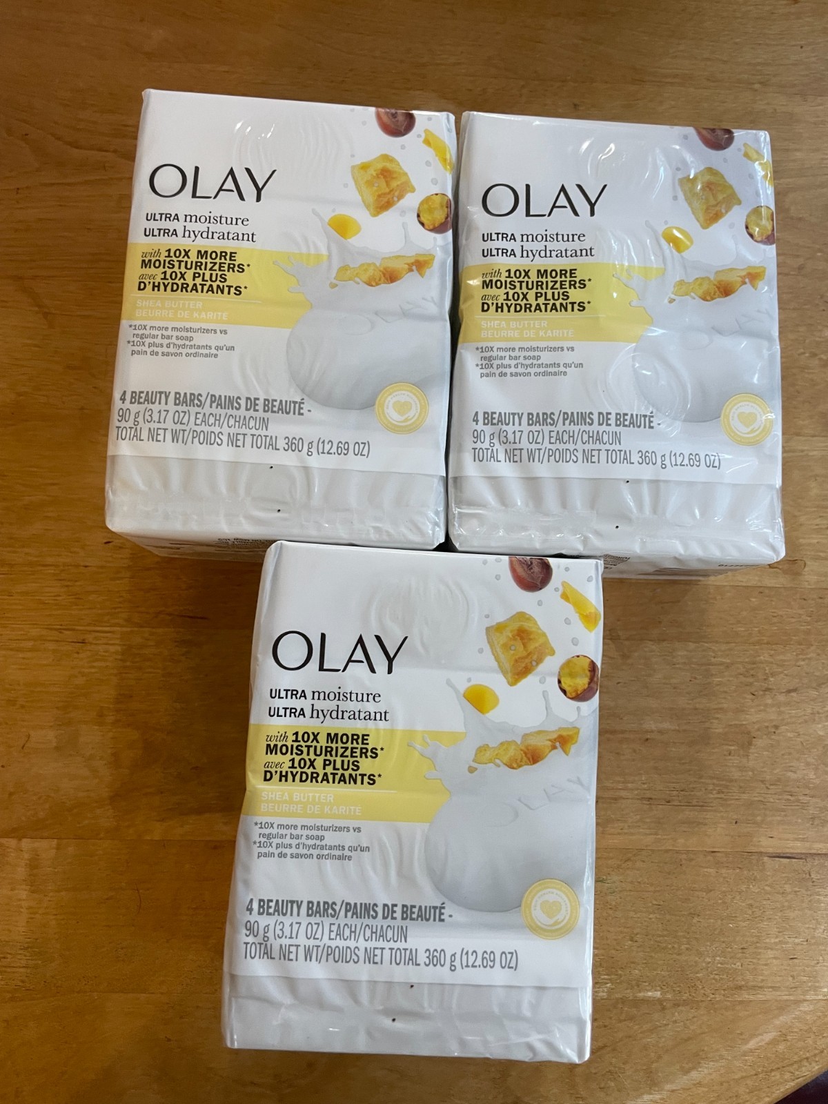 3 Olay 4pk Ultra Moisture Shea Butter Beauty Bars 3.17oz each