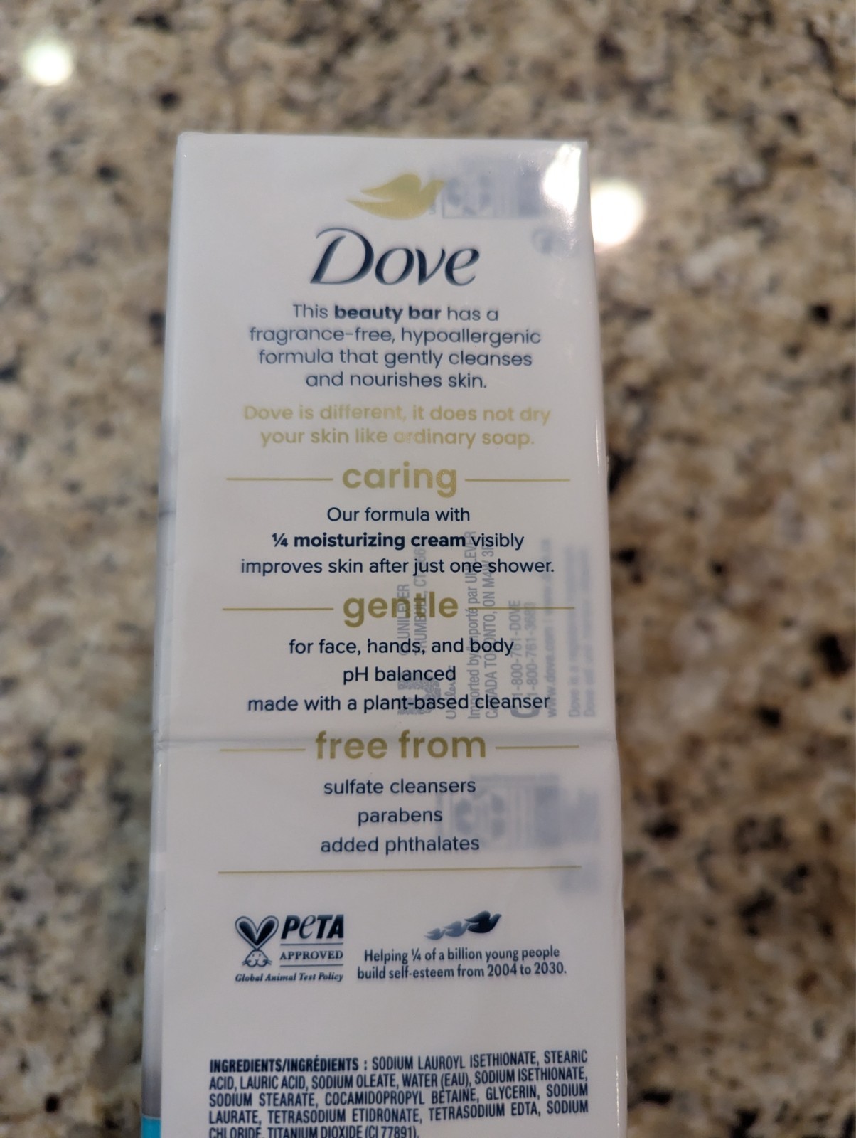 Dove 8 Pack Sensitive Skin Moisturizing Fragrance-Free Beauty Bar Soap 3.75oz ea