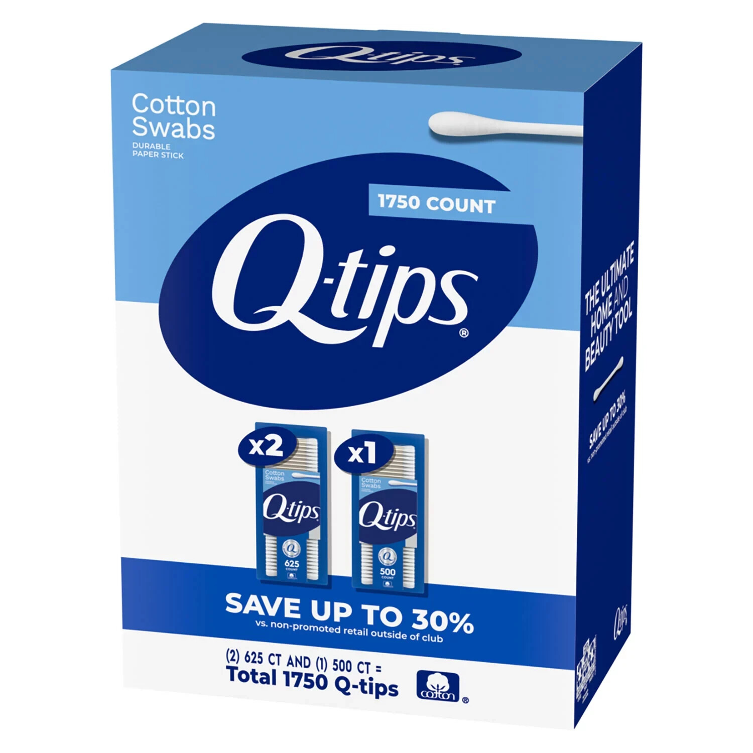 Q-tips Cotton Swabs {625 ct., 2 pk. + 500 ct., 1 pk.}