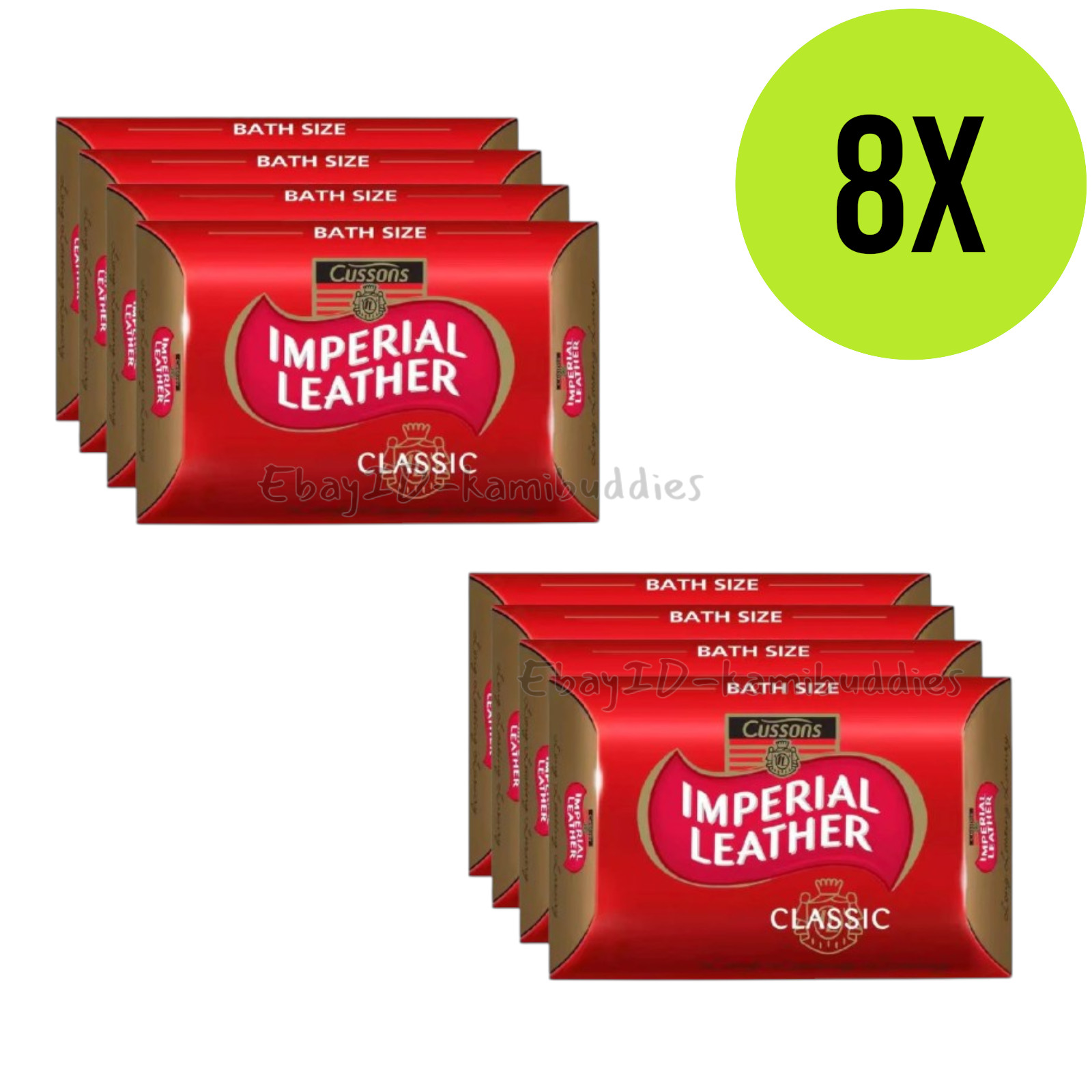 8X Cussons Imperial Leather Classic Bar Soap Bath Size Long Lasting Fragrance