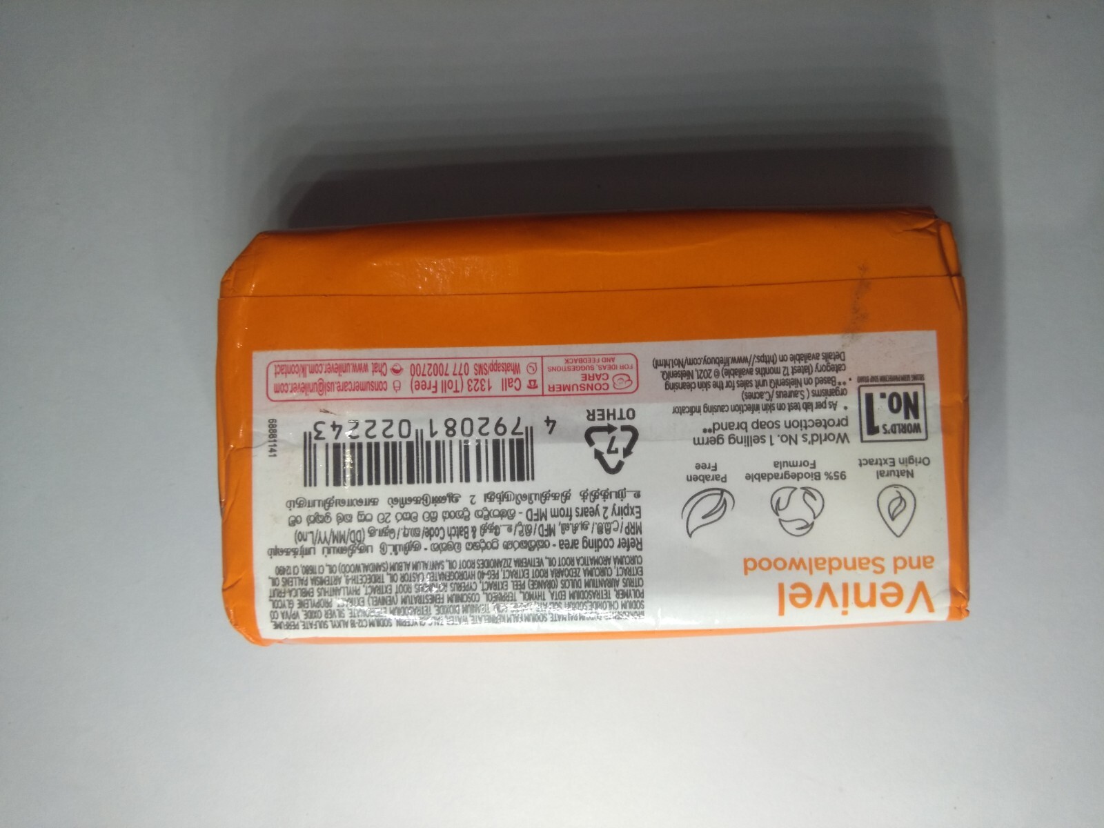 soap Venivel fairness germ care skin sandalwood protection free shipping 100g