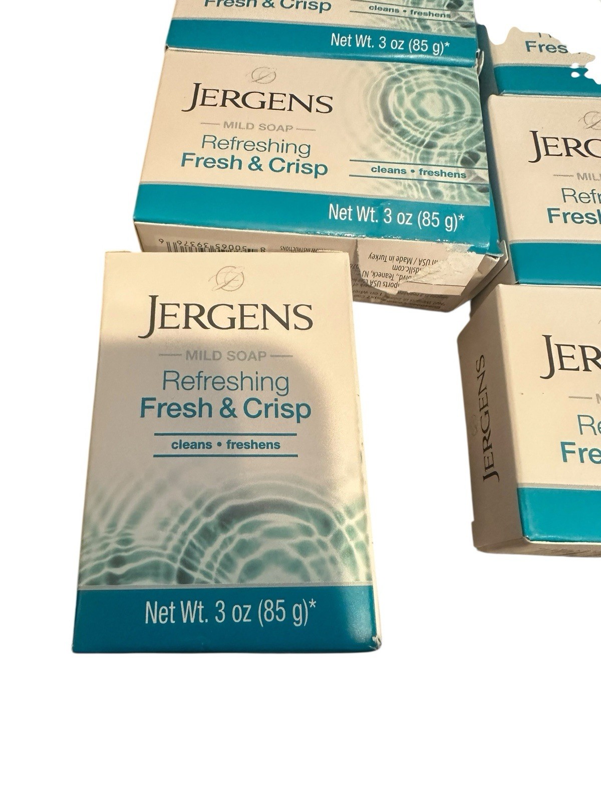 Jergens Mild Soap Fresh & Crisp Bars 3 oz Each 12 Bars New Fast Shipping