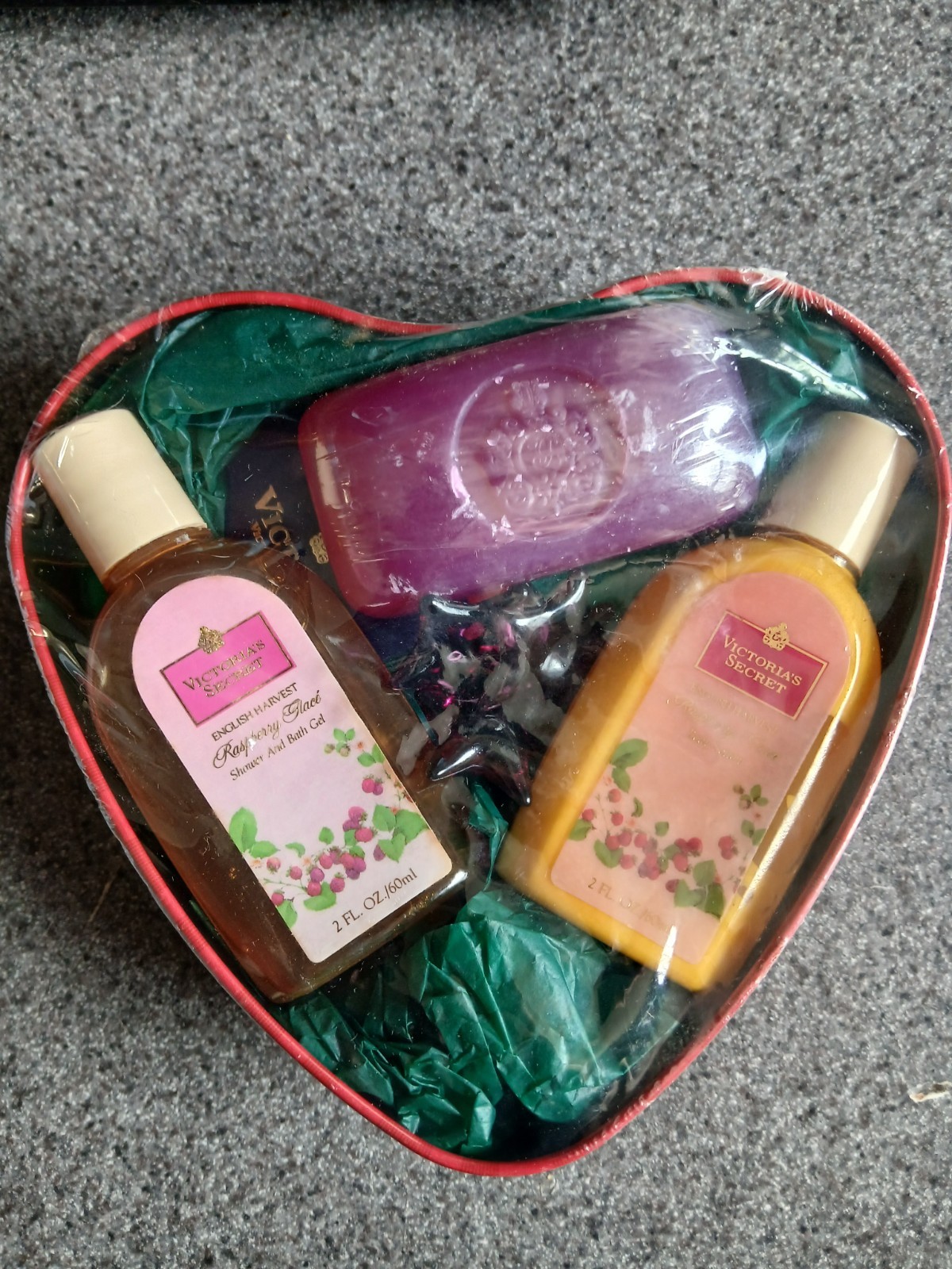 Victoria’s Discontinued Secret Raspberry Glacé English Collection Heart Tin
