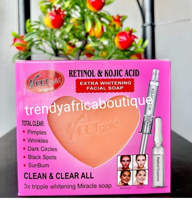 X 1 Veetgold Retinol & Kojic Facial Soap. Extra Whitening Facial Soap. 100g X 1