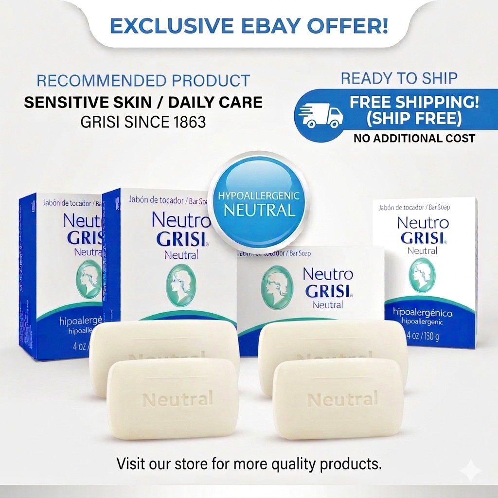 4Pk – Neutral Soap – Hypoallergenic – Jabon Neutro – Grisi