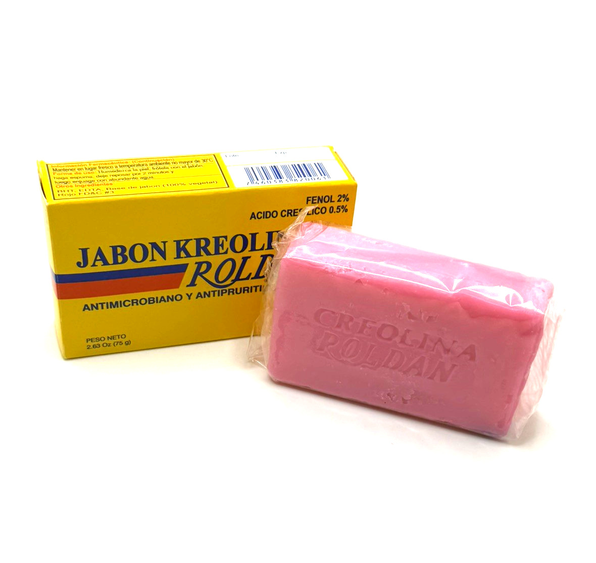 (Pack of 3) Jabon Creolina Roldan Antimicrobiano y Antipruritico, 2.63 oz
