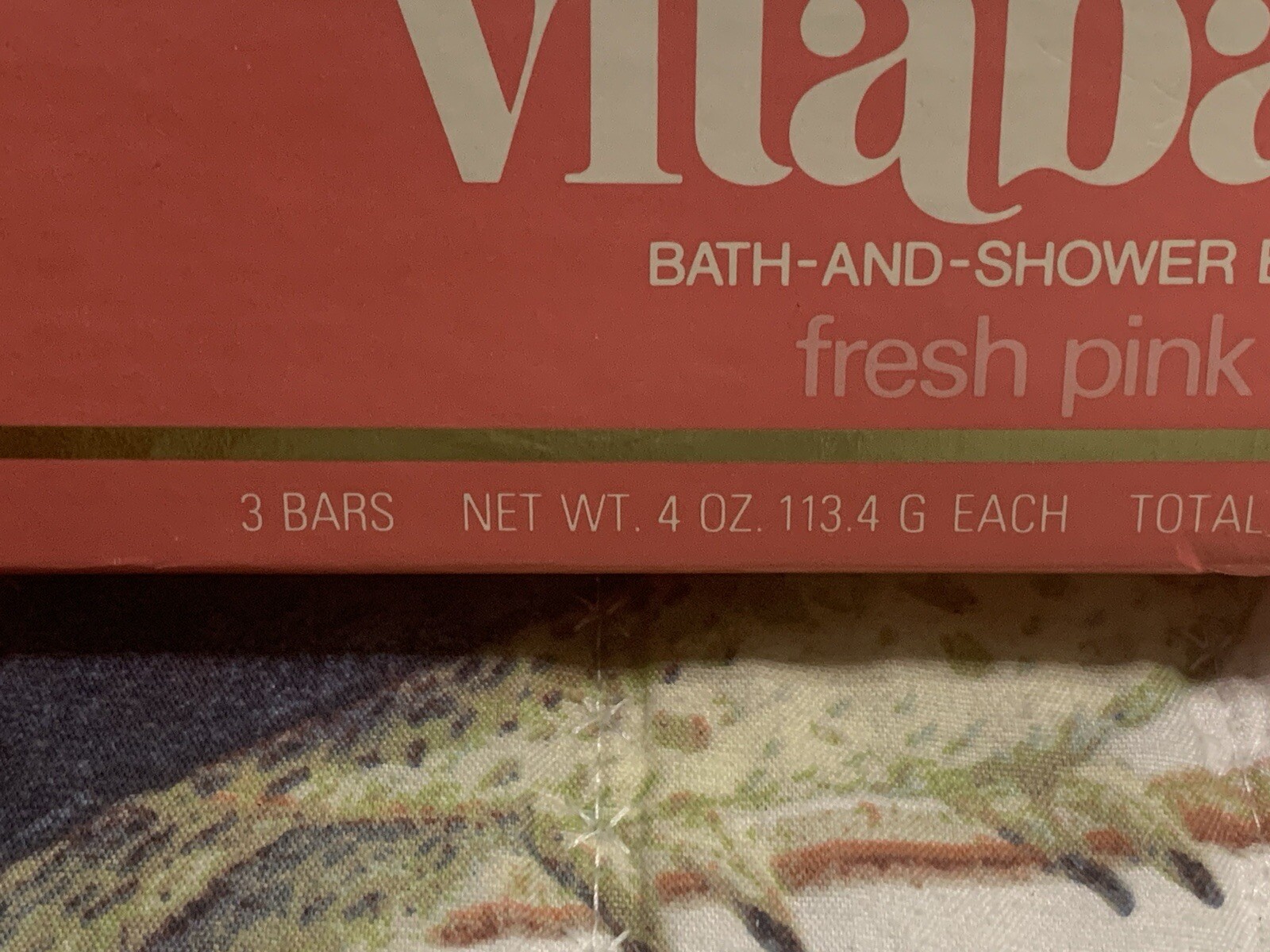 NOS 1980 BEECHAM Vintage Fresh Pink Vitabath 4 Oz Ea Bar Soap Total 12 Oz