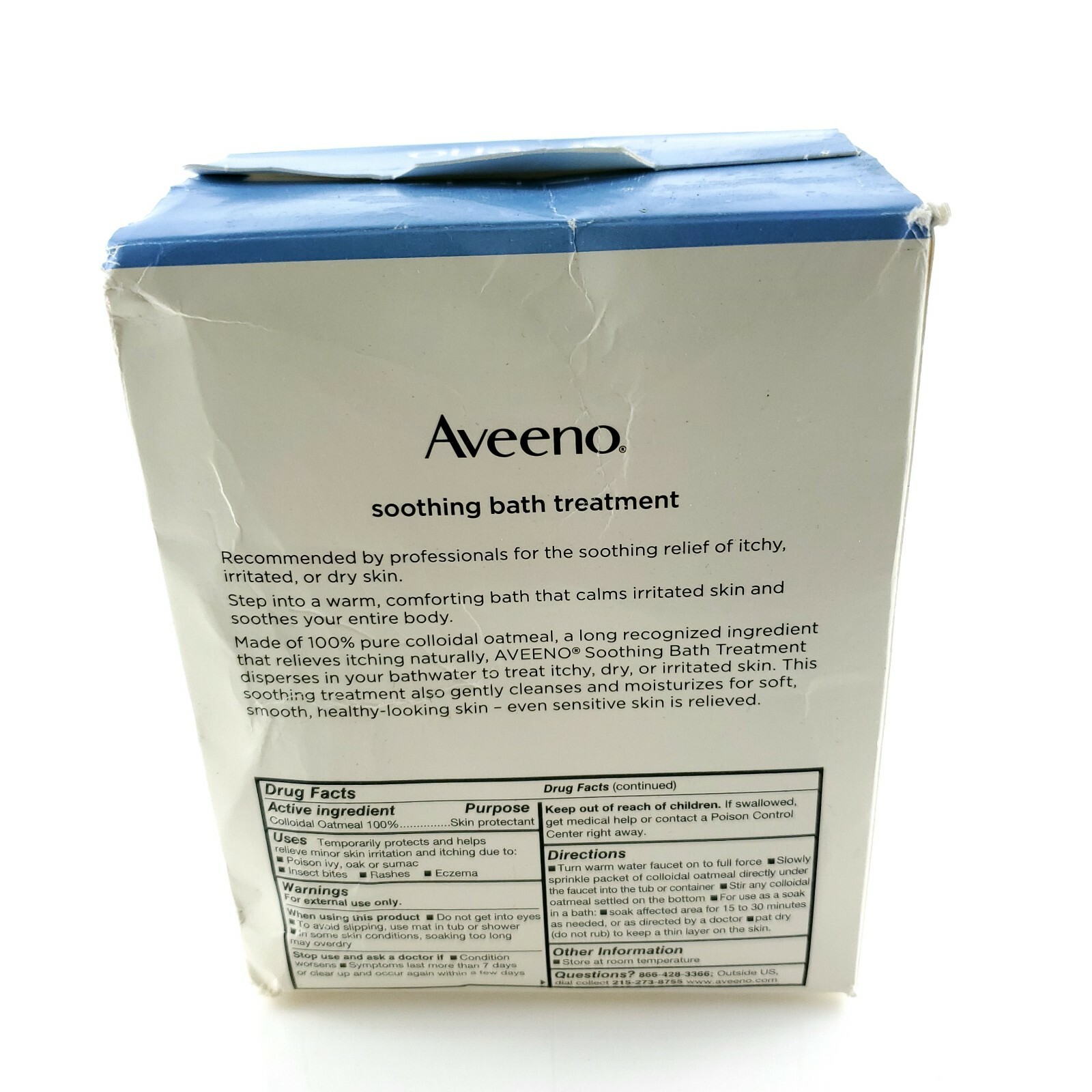 Aveeno Soothing Bath Treatment Oatmeal Skin Protectant 100% Natural USA Seller