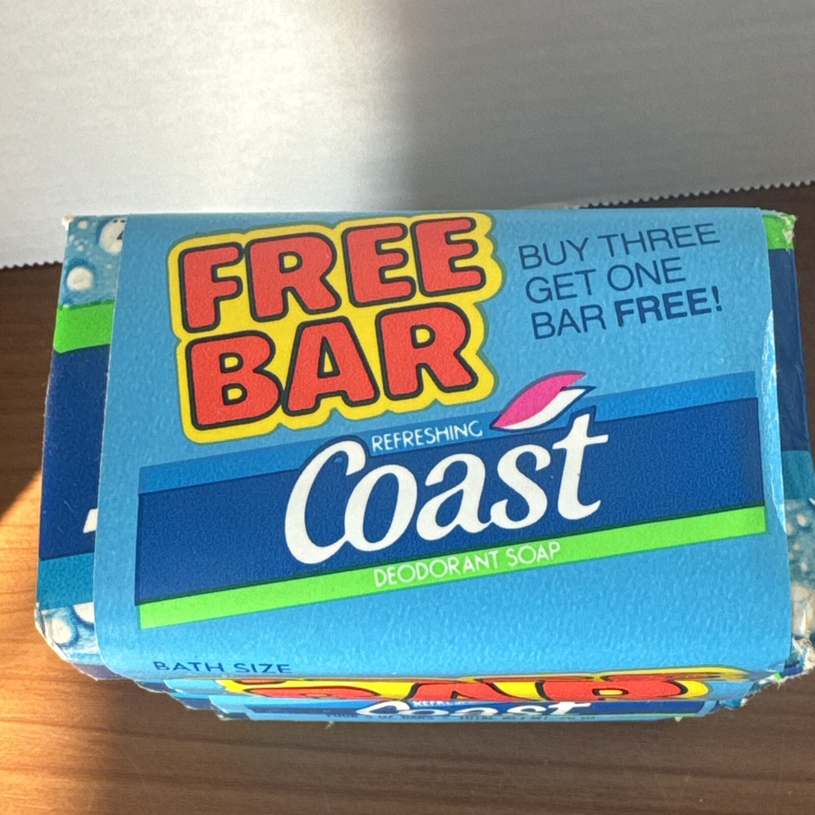 Vintage COAST Deodorant Bar Soap (4) Bars – 5oz Each NOS Sealed Proctor & Gamble