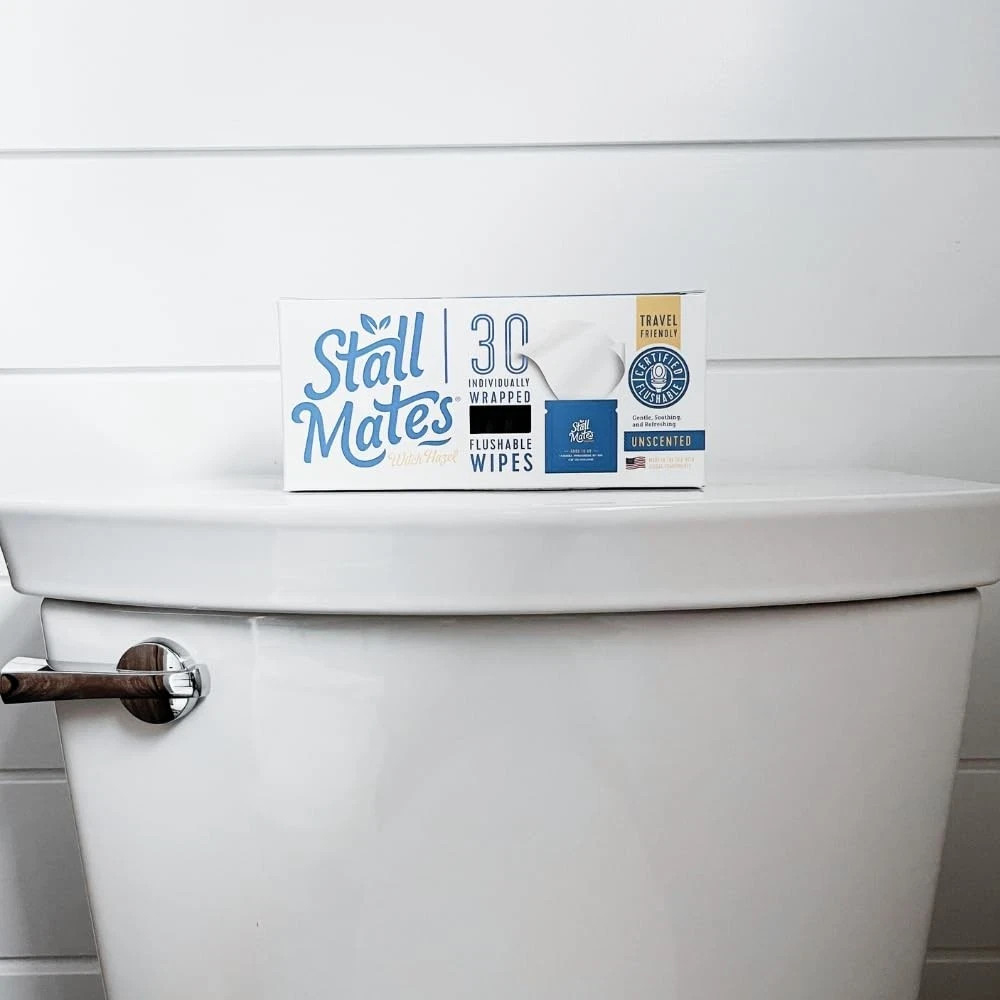 Stall Mates Wipes Witch Hazel: Flushable | 30 Count (Pack of 1)