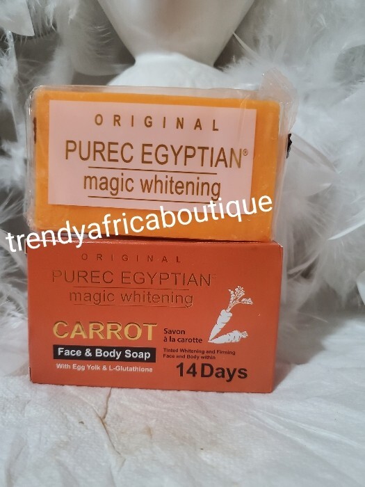 X2 Original Purec egyptian CARROT exfoliating Face & body soap x 1