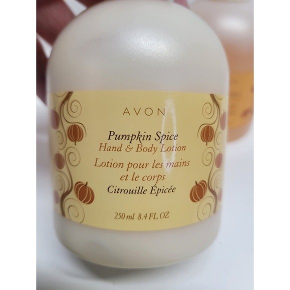 Avon Pumpkin Spice Liquid Hand Soap and Hand Body Lotion Set 8.4oz