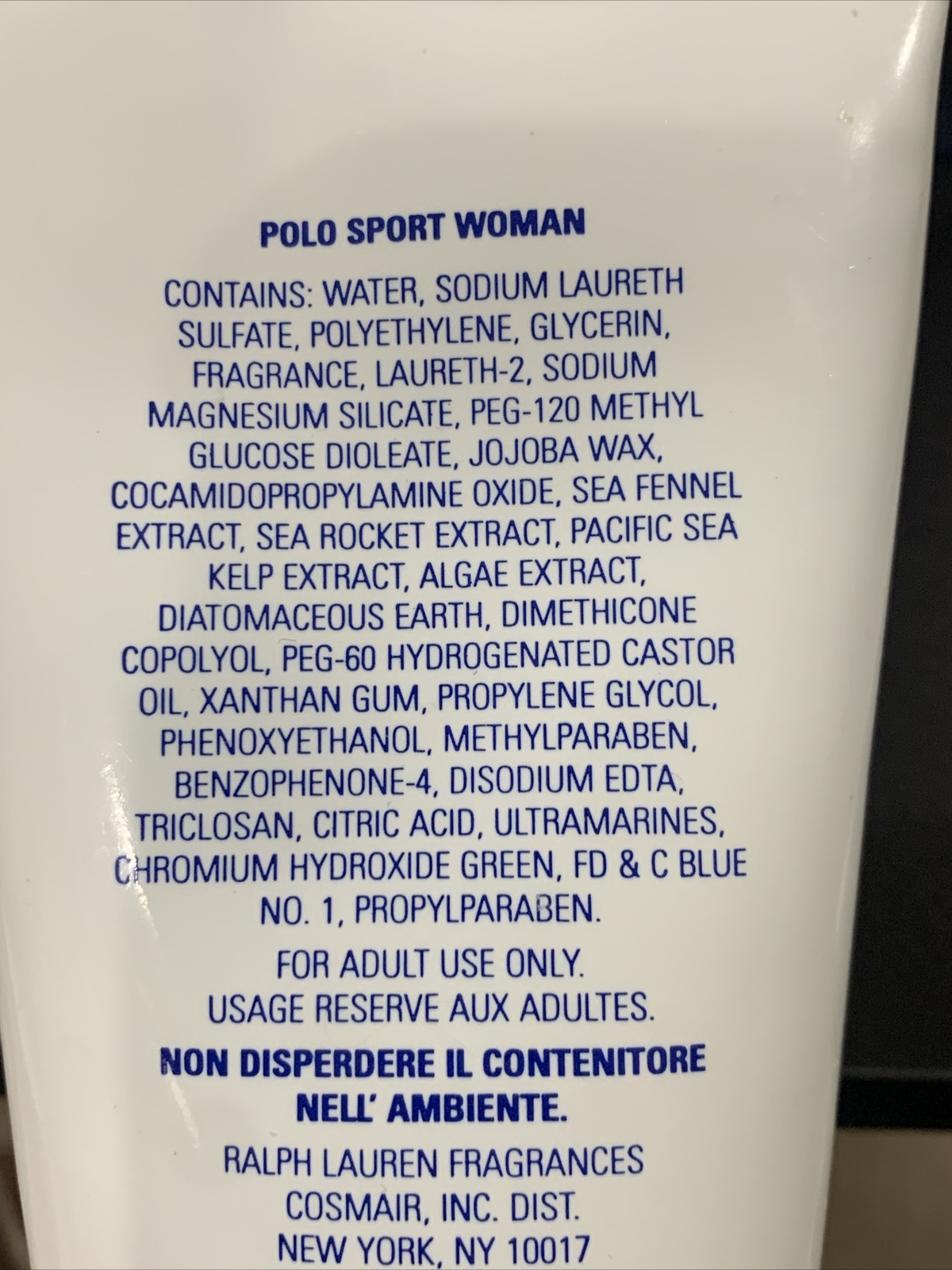 Polo Sport Ralph Lauren Scrub Foaming Sea salts Gel Exfoliant Corps 6.7 fl oz