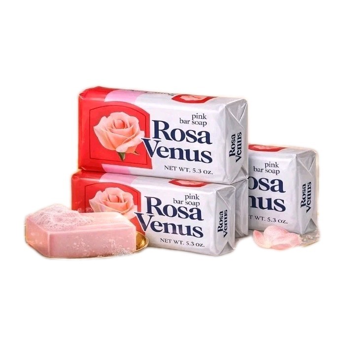 3 X Rosa Venus Pink Bar Soap Bath Bars Fresh Scent 5.3 oz Lot of 3 Free Shipping
