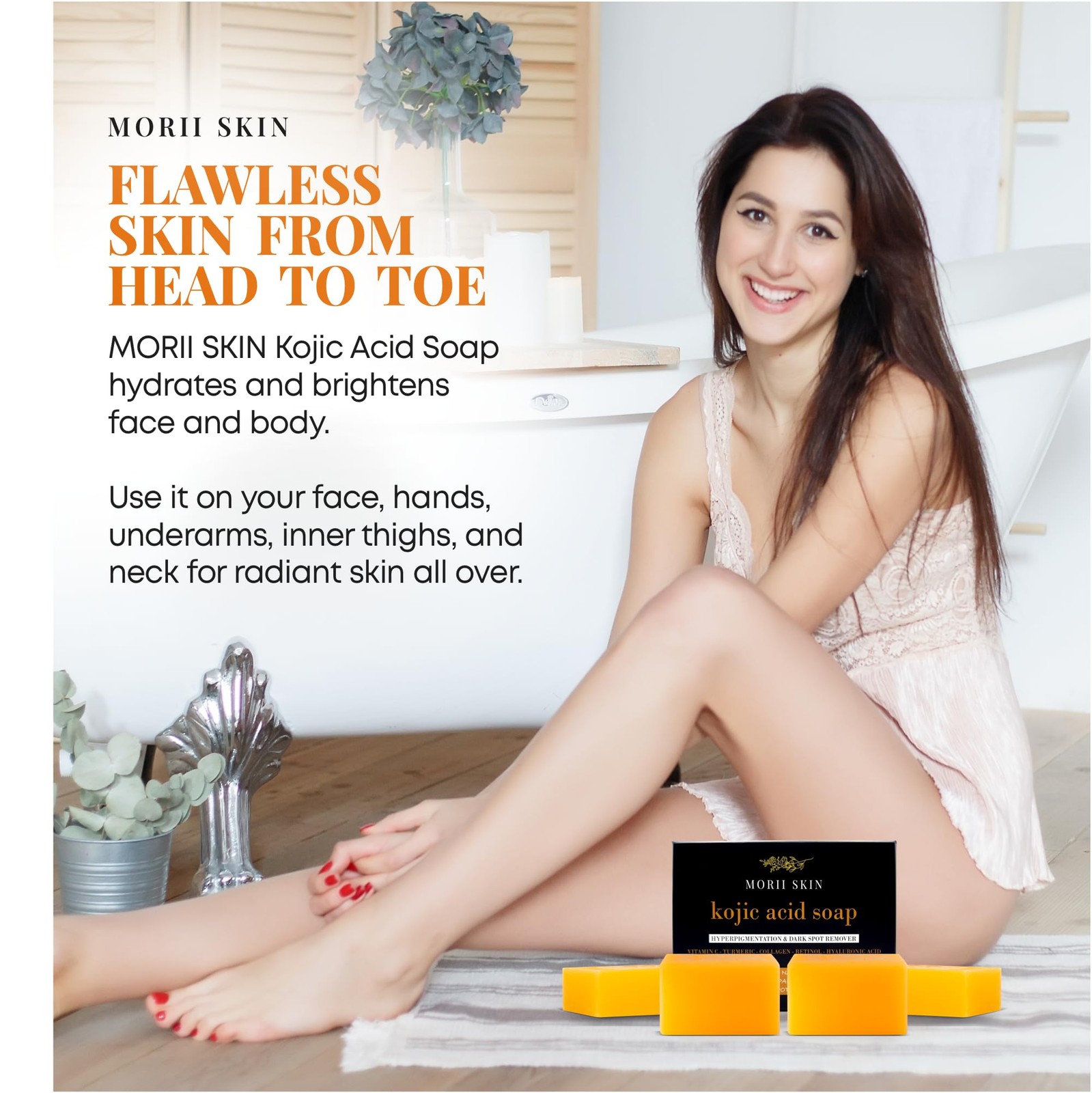 Organic Turmeric Soap Bar for , Kojic Acid Soap for Hyperpigmentation, Premiu…