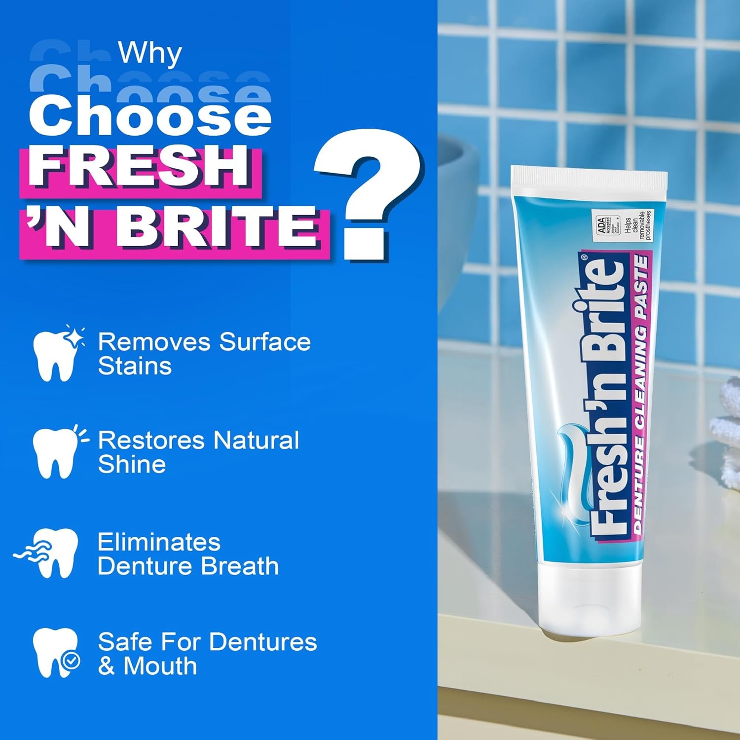 Fresh ‘N Brite Denture Cleaning Paste, 3.80 Ounce