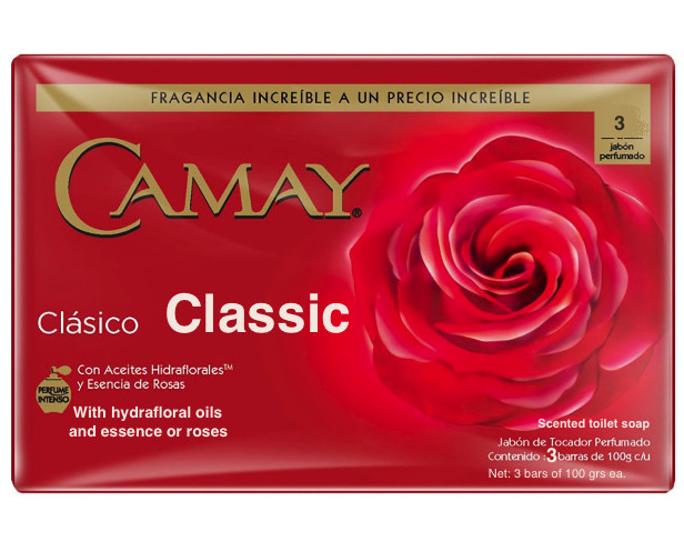 CAMAY Classic / With hydrofloral oils and essence of roses / 3 X 100 grs bar
