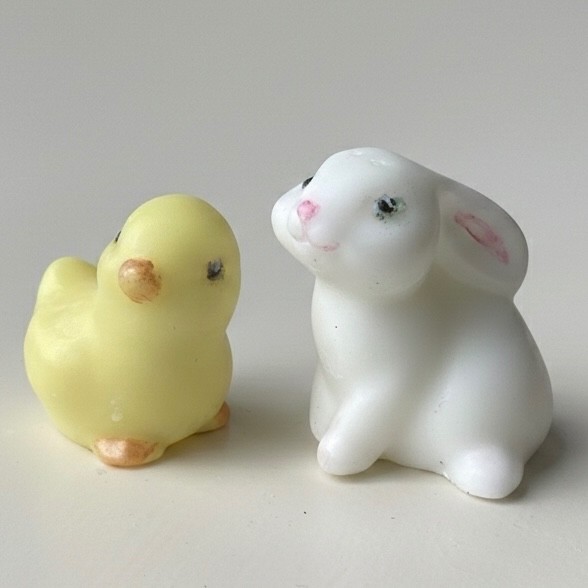 Decorative springtime soap set: chick, bunny and duck