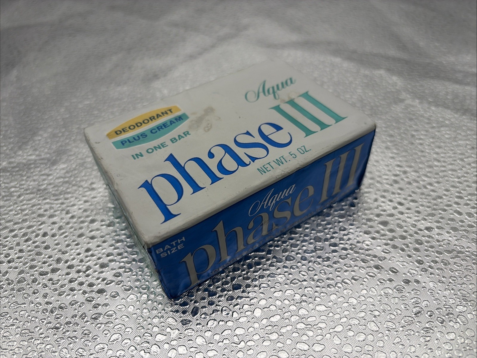 Aqua Phase III Soap Deodorant Plus Cream Lever Brothers 5 oz SEALED Vintage