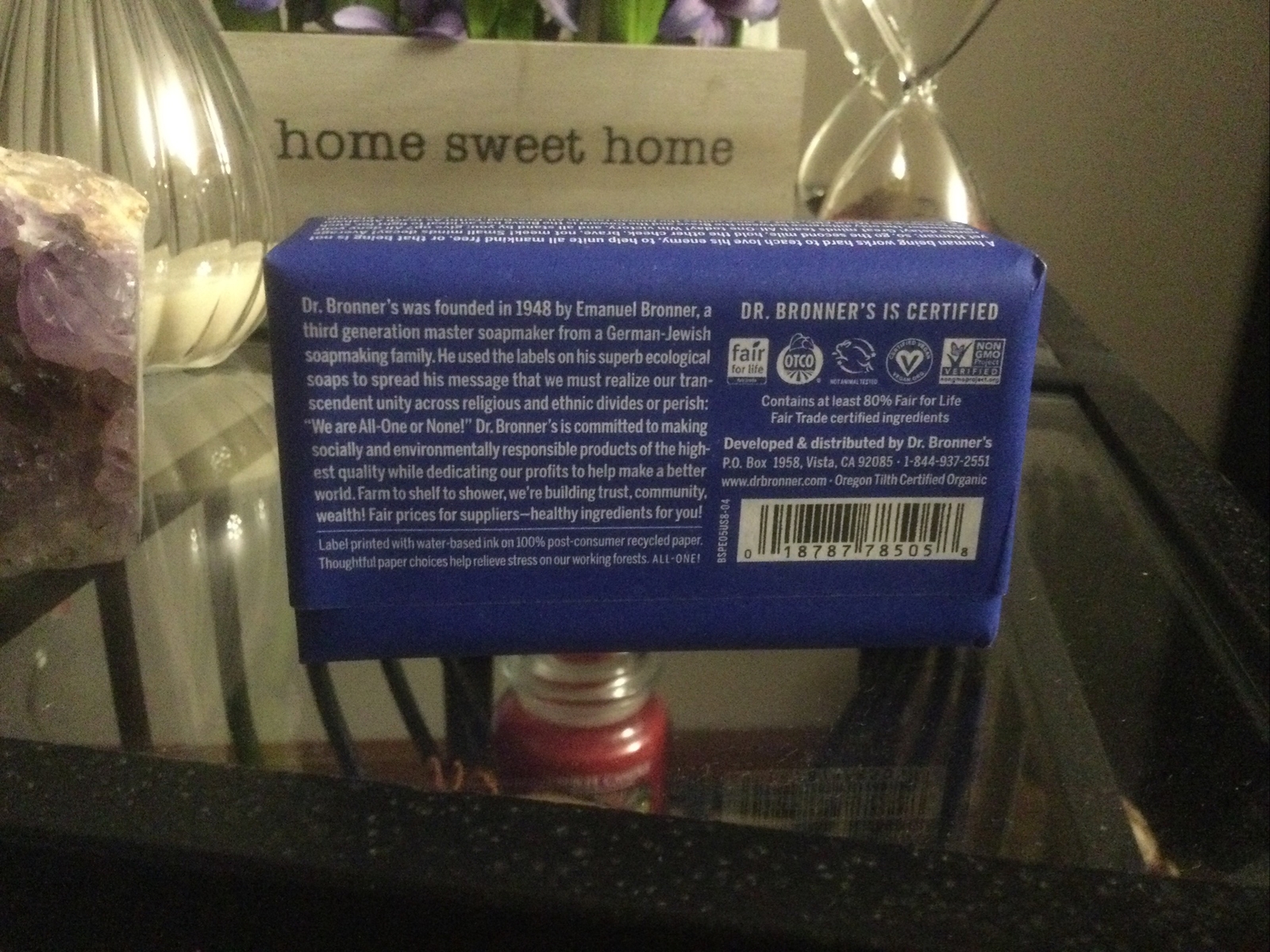 6) DR. BRONNER’S ALL-IN ONE HEMP PEPPERMINT PURE CASTLE BAR SOAP * FAMILY OWNED