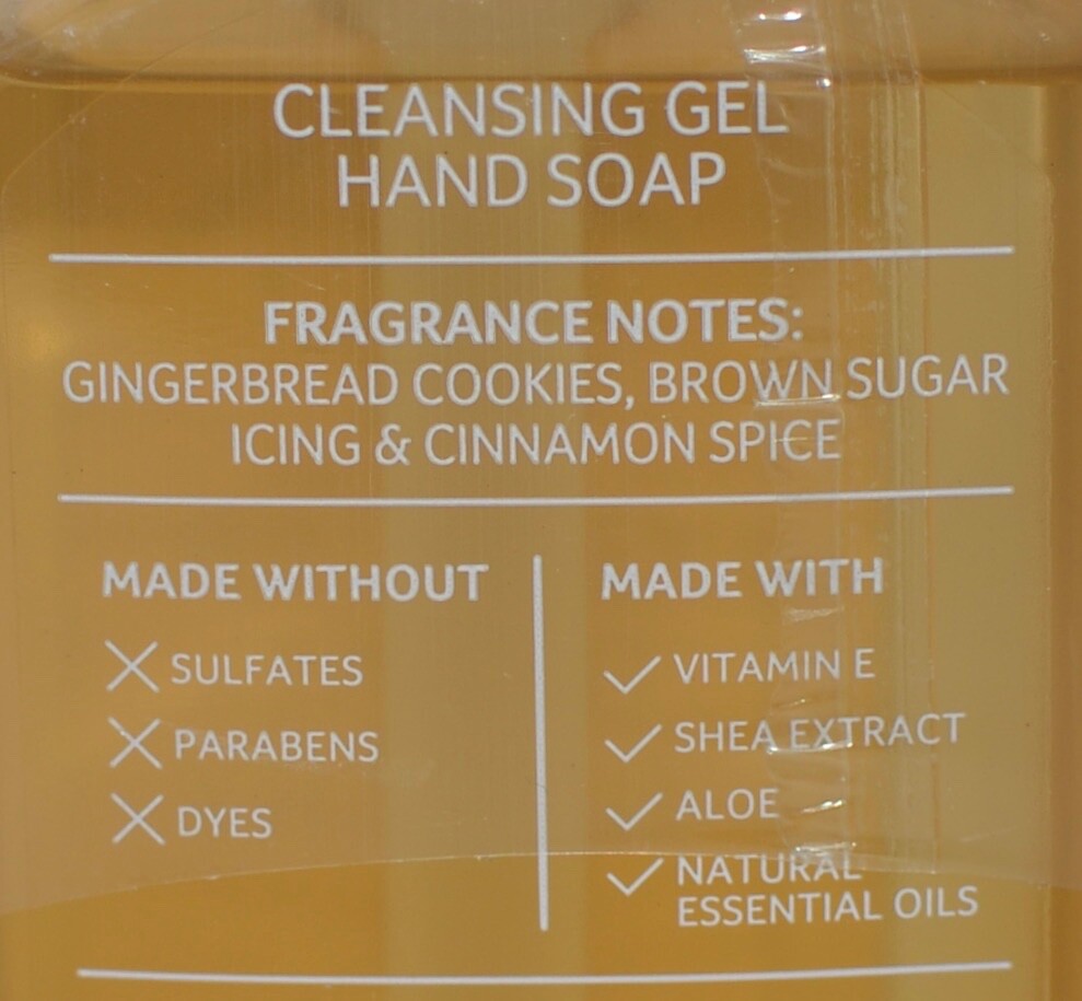 1 NEW BATH & BODY WORKS GINGERBREAD BAKERY CLEANSING GEL HAND SOAP WASH 8OZ PUMP