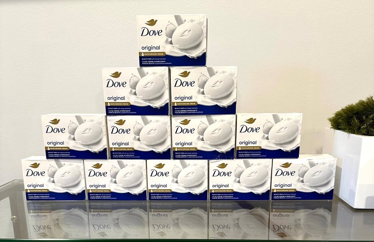 Dove Original Large Beauty Soap Bar 4.75oz/135g (Pick from 8/ 12 / 18 / 24 Bar)