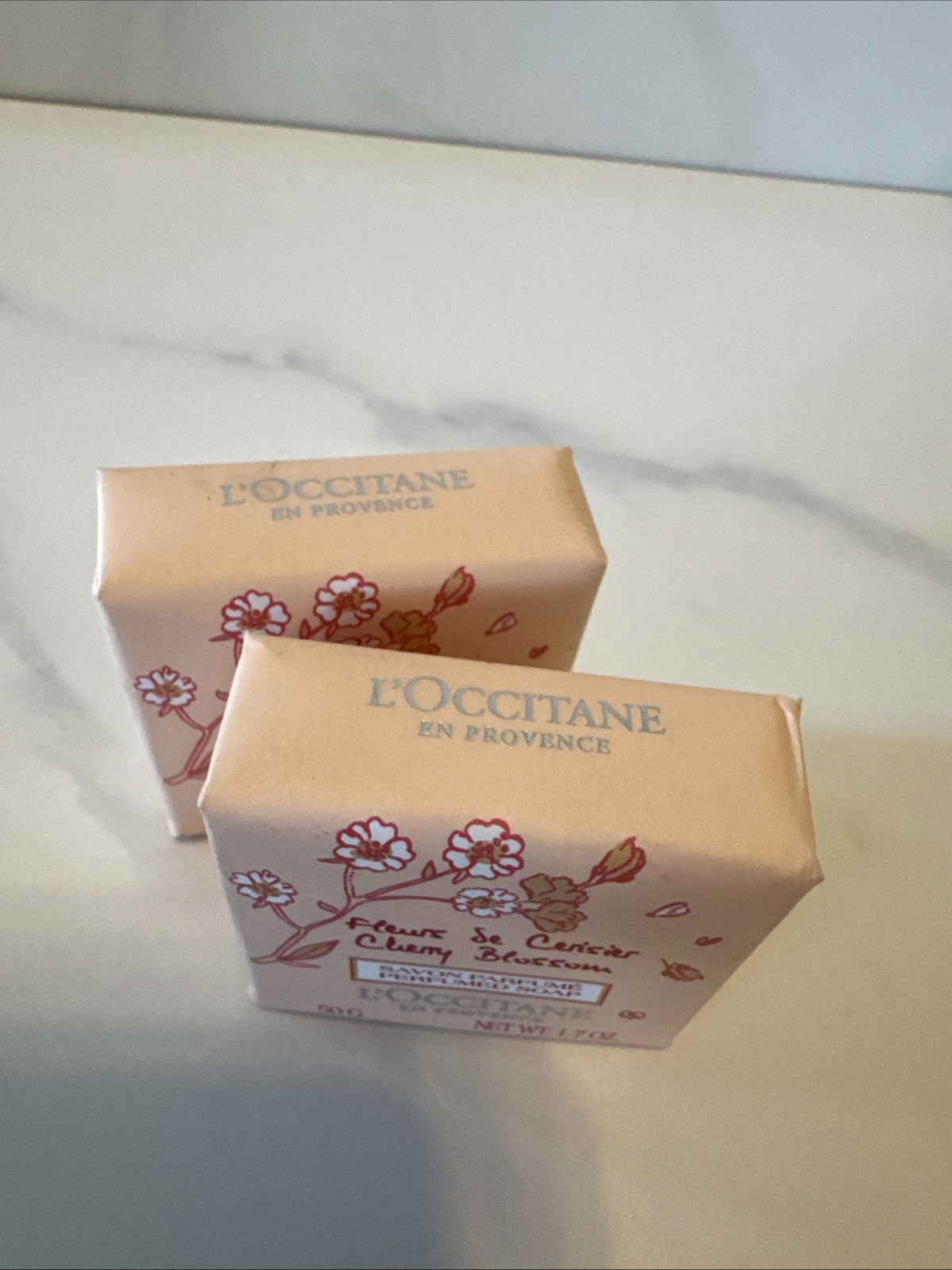 L’Occitane En Provence Perfumed Soap Cherry Blossom Lot Of 2. 50g./1.7oz. each.