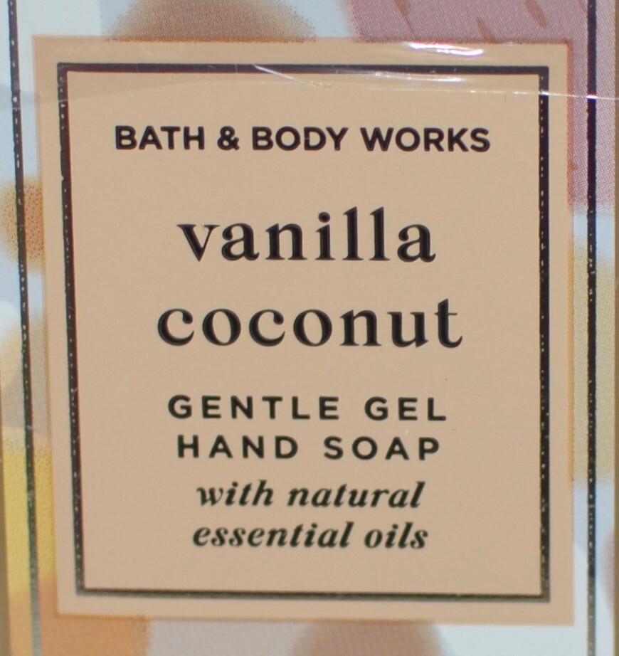 1 NEW BATH & BODY WORKS VANILLA COCONUT GENTLE GEL HAND SOAP WASH ESSENTIAL OILS