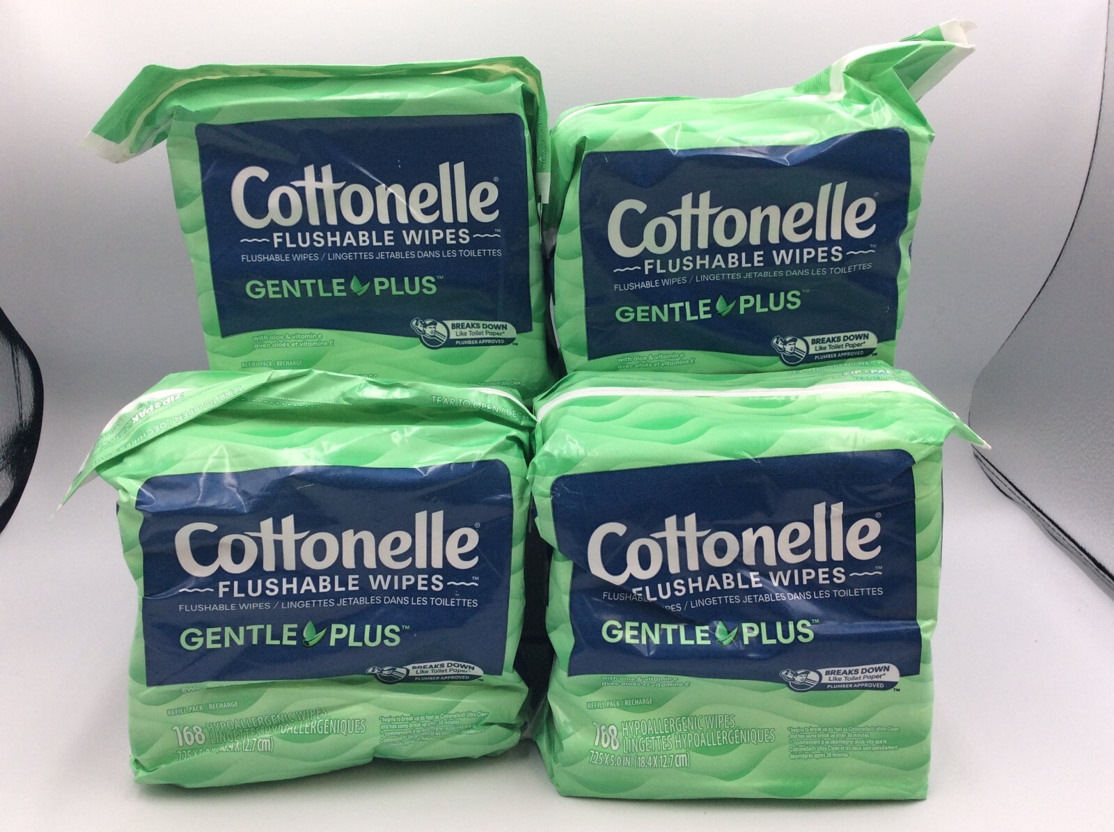 Cottonelle Aloe Flushable Wet Wipes 672 Count, ~ DISHEVELED PACKS ~ LONG DATES