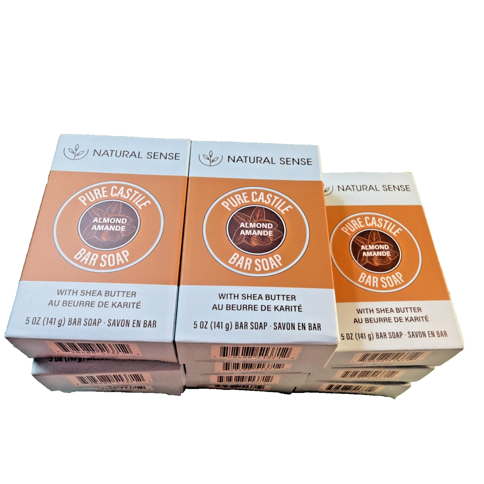 Natural Sense Pure Castile Almond Bar Soap Plant Based Shea Coconut Olive Oil 11
