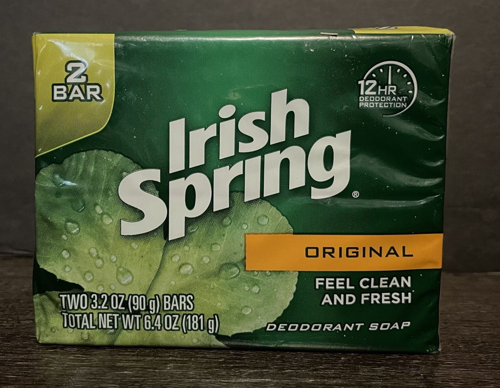 Irish Spring Original Scent Bar Soap 3.2 oz 1 Pack Of 2 Brand New & Sealed NOS