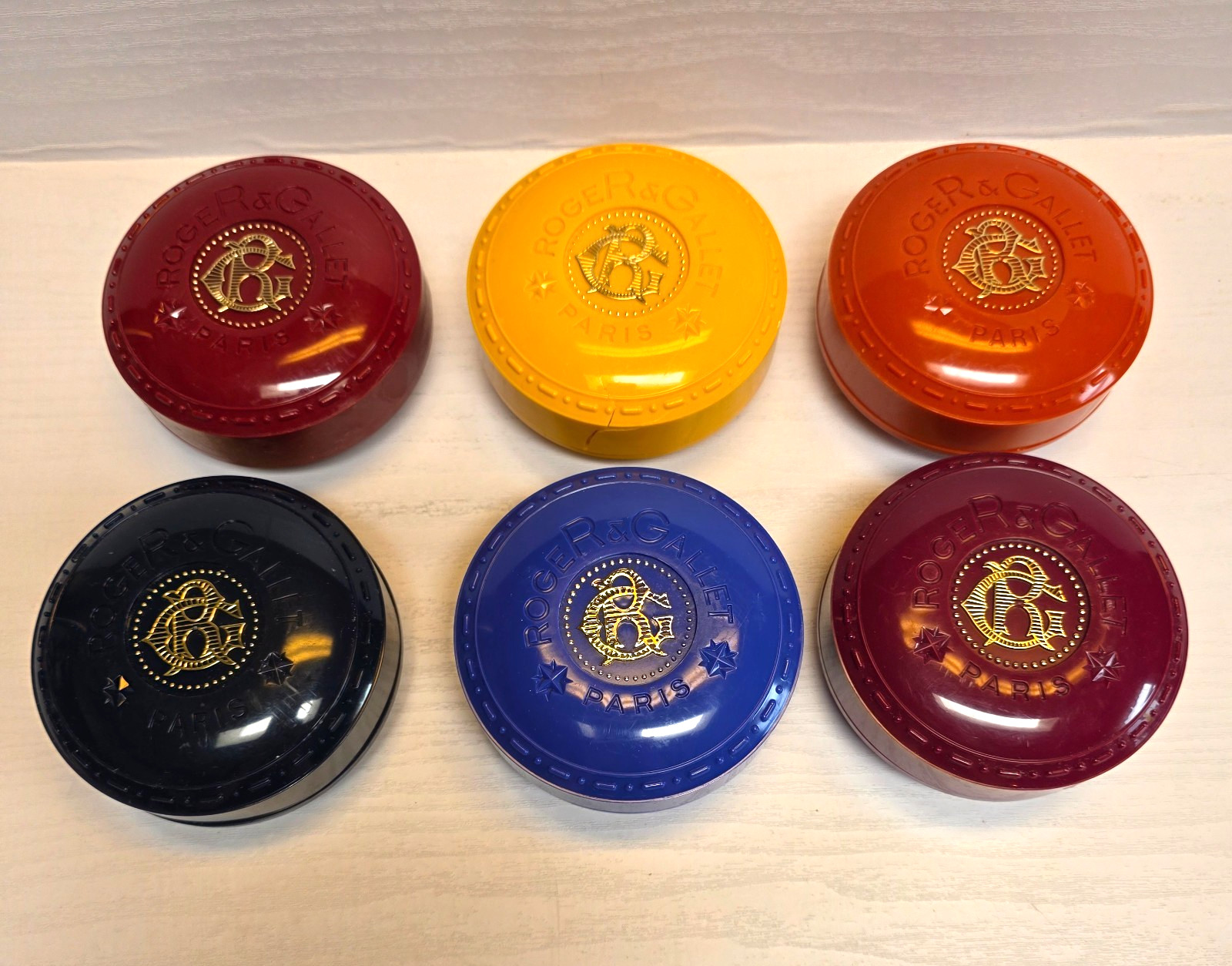 Vintage Roger & Gallet Paris Perfumed Soap Lot 5.3oz w/Case 6 Soaps