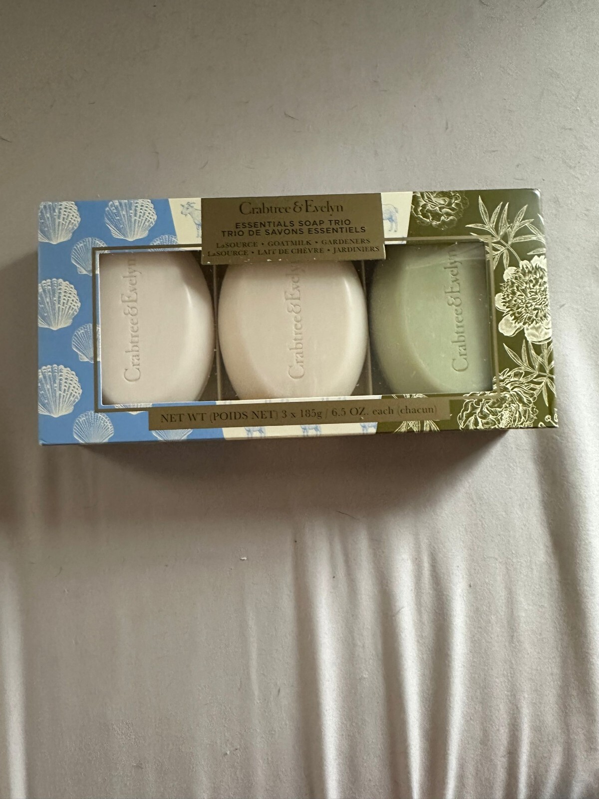 CRABTREE & EVELYN LA SOURCE, GOATMILK, GARDENERS Soap Trio 3 x 6.5oz – Lot of 2
