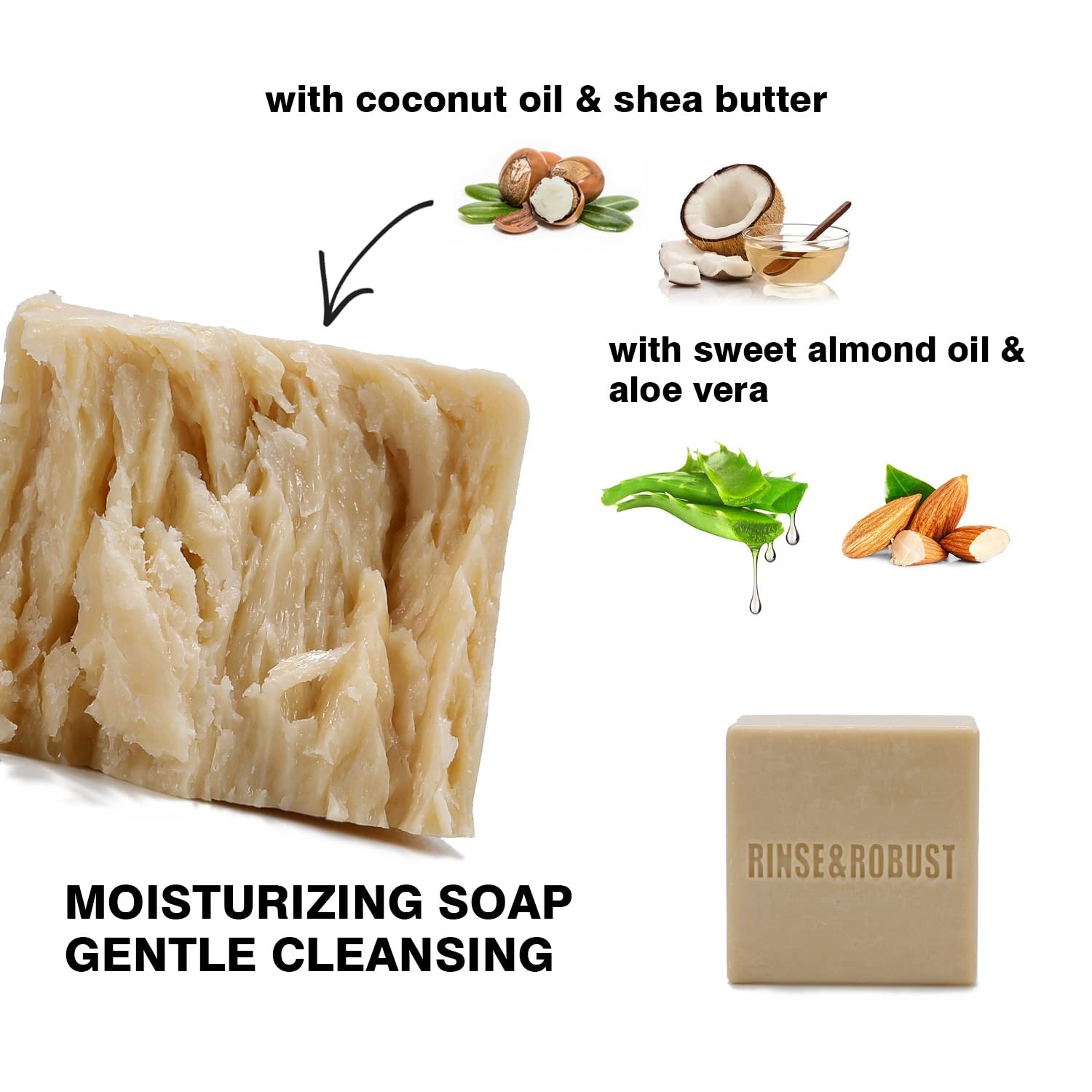 Mens Natural Bar Soap 6Pcs Handmade Cleansing Soap Bar Set Moisturizing&Exfol…
