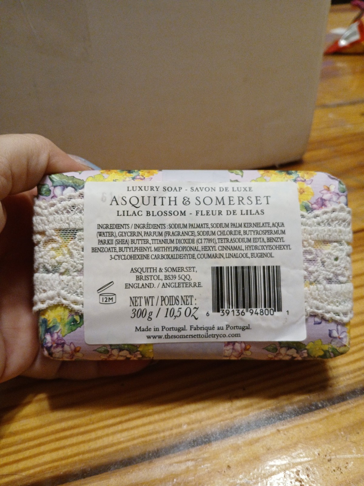 Asquith & Somerset Luxury Triple-Milled Bar Soap lilac blossom 10oz Portugal