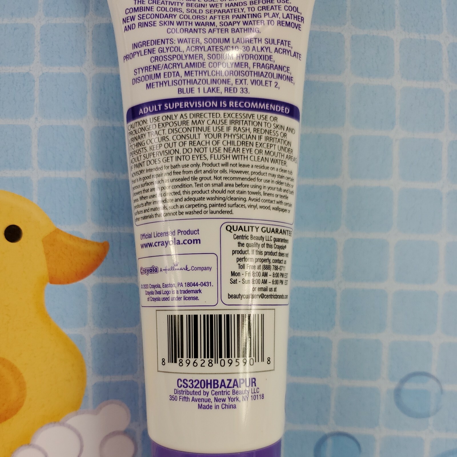 Crayola Bathtub Finger Paint Soap 5PC SET: Kids 3oz: Blue Red Green Pink Purple