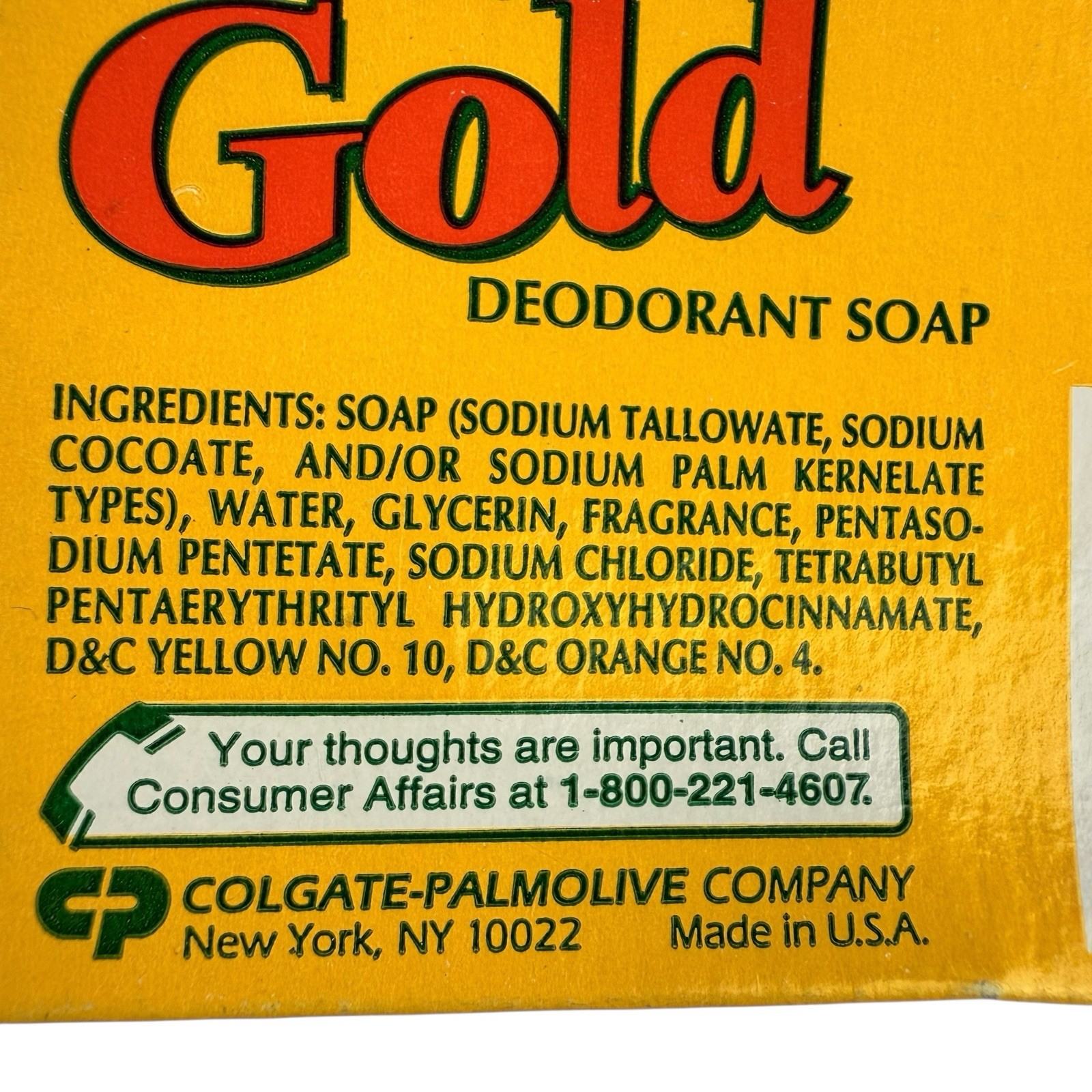 Vintage Palmolive Gold Deodorant Soap Bars 4.5 oz Each 2 Pack Movie Prop New