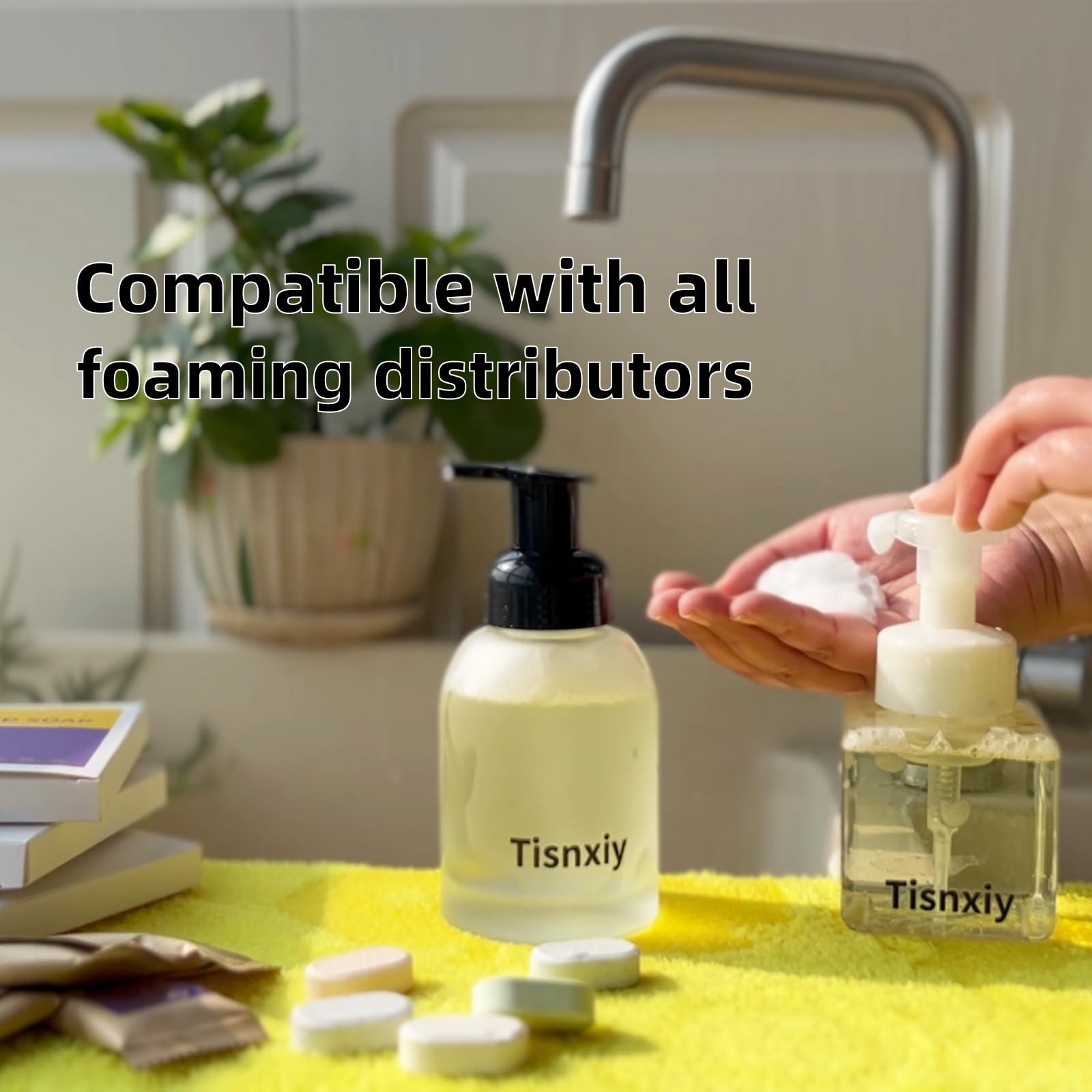 Tisnxiy Foaming Hand Soap Tablet Refills – 1 Count (Pack of 12), Multicolor