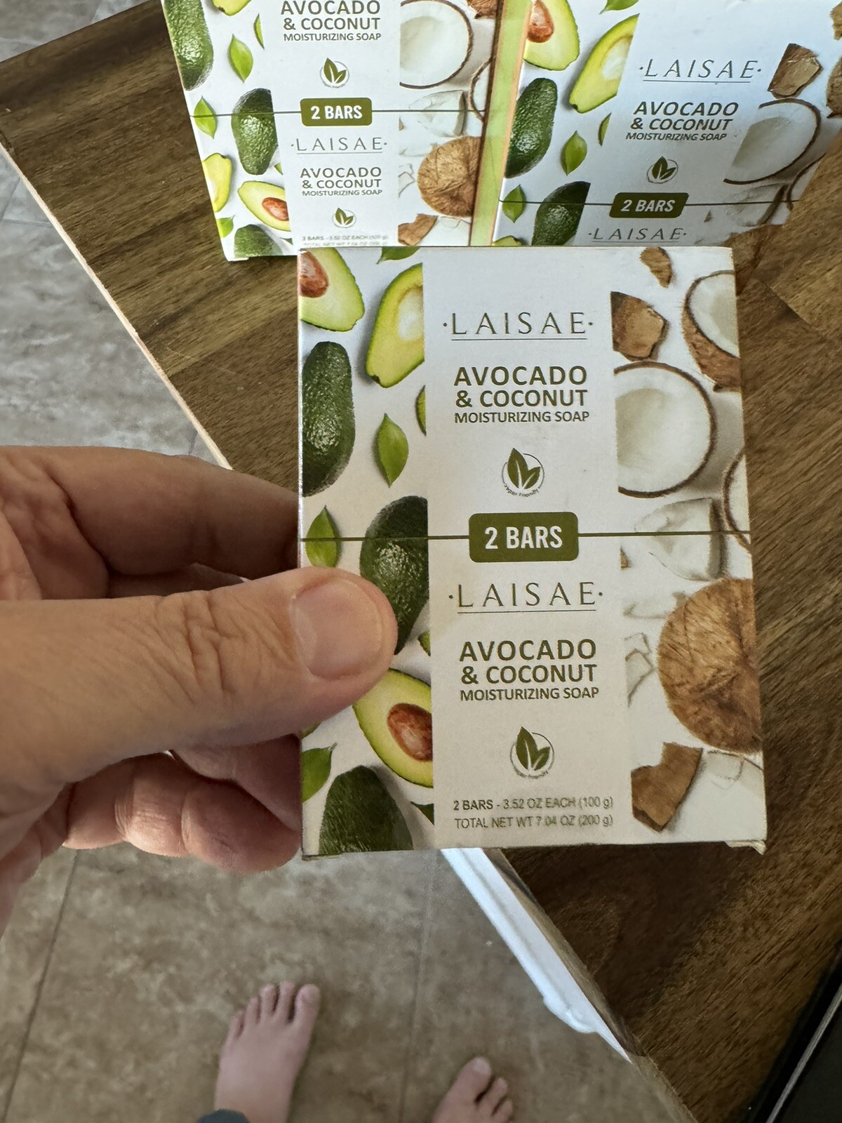 LAISAE AVOCADO & COCONUT MOISTURIZING SOAP 3 Packs Of 2 BARS 3.52 OZ EACH New
