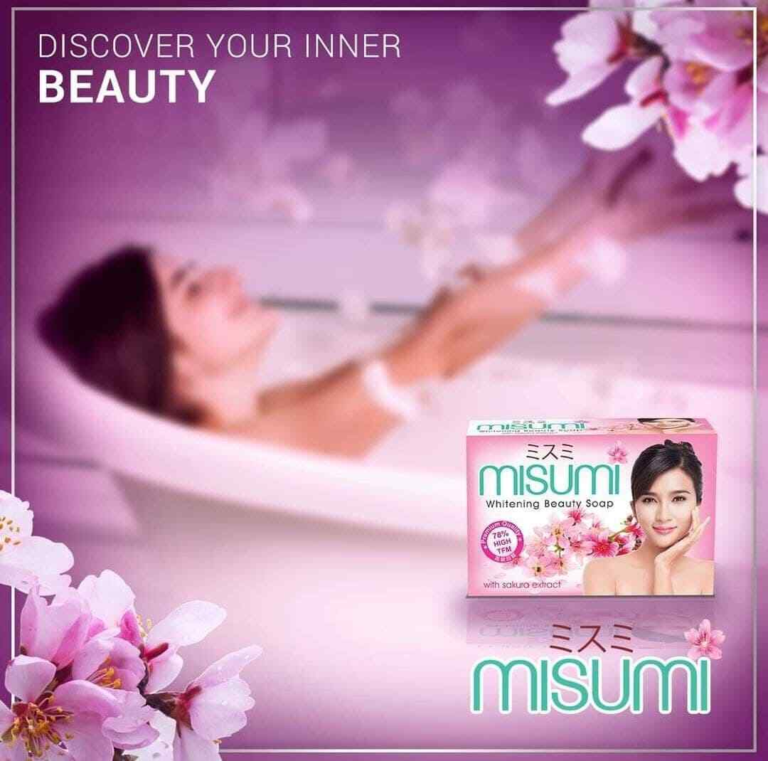 Misumi Soap Sakura Scent Skin Smoothing soften, silky skin beautiful bright skin