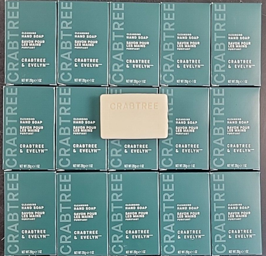 (Set of 15 Bars) Crabtree & Evelyn Cleansing Hand Soap Bar 28g/1 oz each