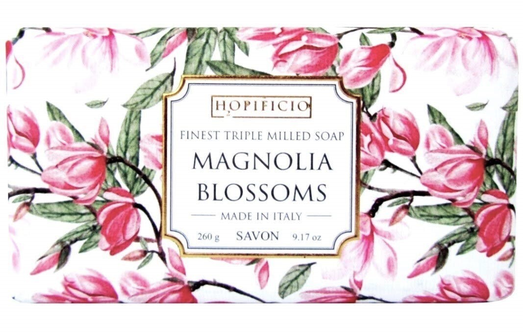 Hopificio Magnolia Blossoms Italian Triple Milled Bar Soap Large Size 9.17 oz