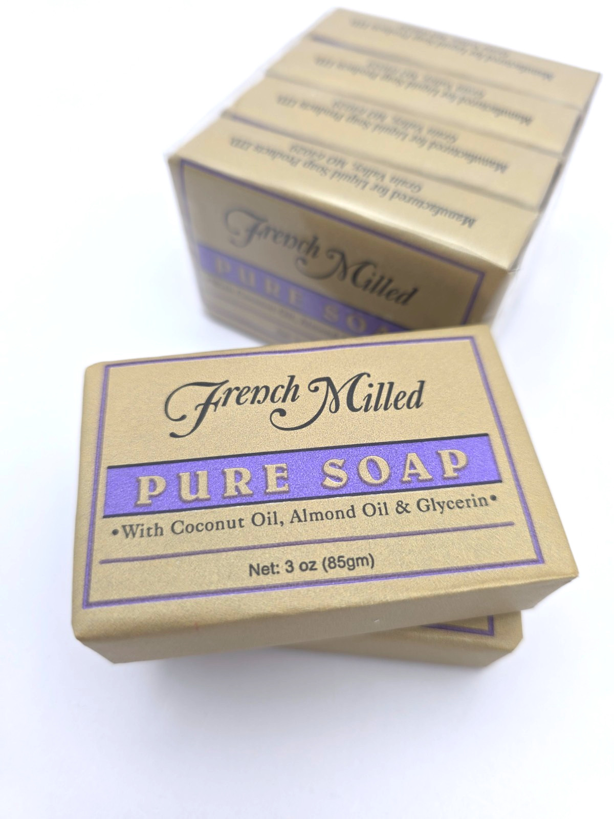 French Milled Guest Soap Lot Of 6 Coconut Almond Glycerin Bath Bars 3 Oz