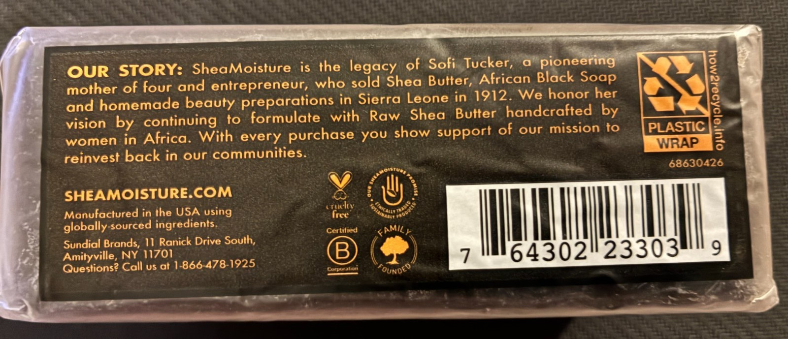 SheaMoisture African Black Bar Soap – Moisturizing – Calm & Clearing – 8oz