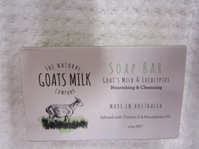 THE NATURAL GOATS MILK COMPANY~~GOAT’S MILK & EUCALYPTUS~~BAR SOAP 3 OZ BIN